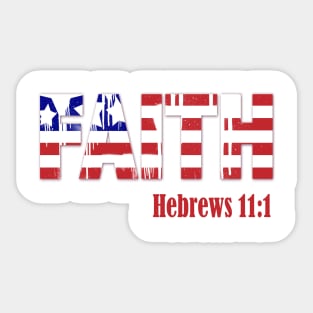 Faith Hebrews 11:1 Bible Reference Christian Design Sticker